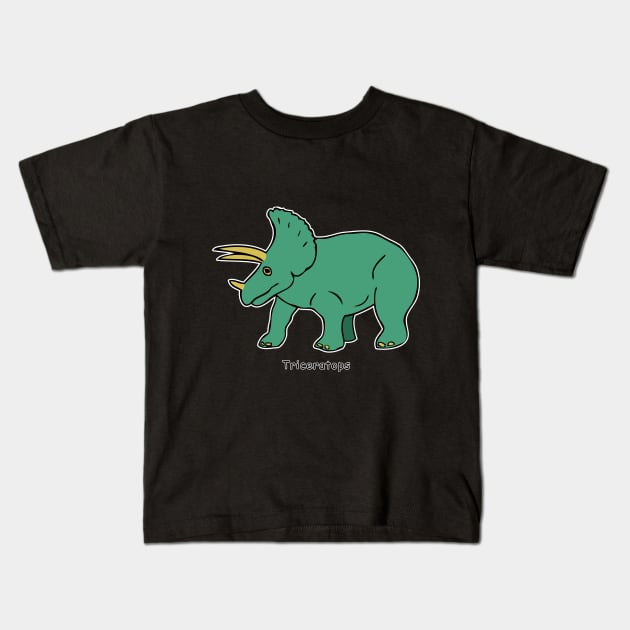 Triceratops Kids T-Shirt by RockettGraph1cs